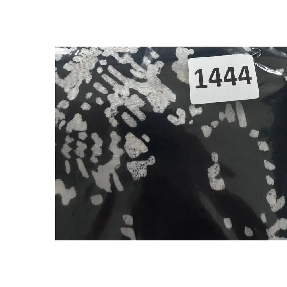 Apostrophe Womens Skirt Black White Floral A Line Back Zipper Size 14